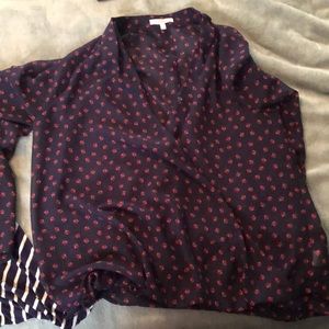 Blouse with cold shoulders